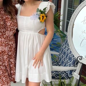 White Dress with cutouts